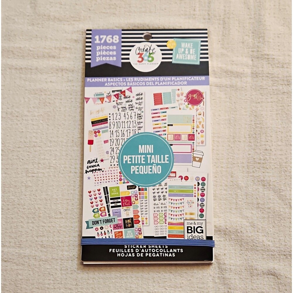 New The Happy Planner Mini Planner Basics Sticker Value Pack 1768 Pcs Create 365